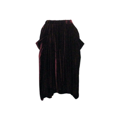 VELVET SKIRT, BURGUNDY - COMME des GARCONS
