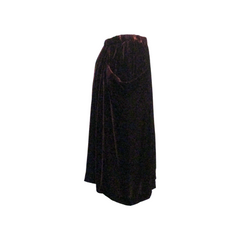 VELVET SKIRT, BURGUNDY - COMME des GARCONS