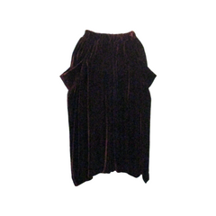 VELVET SKIRT, BURGUNDY - COMME des GARCONS