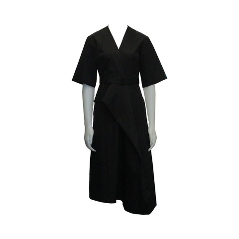 DAEVA V-NECK DRESS, BLACK - CHRISTIAN WIJNANTS