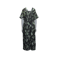 DAMBIRA V-NECK DRESS, BLACK IKAT - CHRISTIAN WIJNANTS