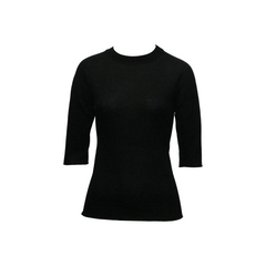 KAYE SHORT SLEEVES KNIT, BLACK - CHRISTIAN WIJNANTS