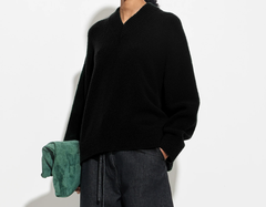 KIANEZ OVERSIZED SWEATER, BLACK - CHRISTIAN WIJNANTS