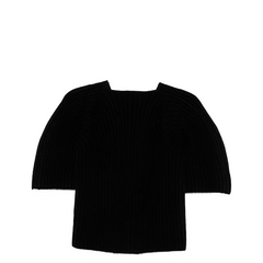 KISHA SHORT SLEEVE SWEATER, BLACK - CHRISTIAN WIJNANTS