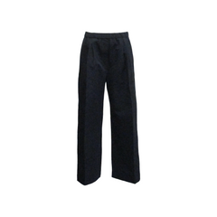 PIMA CROPPED WIDE LEG PANTS, NAVY - CHRISTIAN WIJNANTS