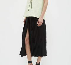 SHANI LAYERED STROKES SKIRT, BLACK - CHRISTIAN WIJNANTS