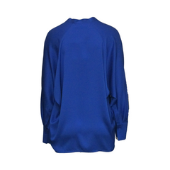 TARETH SILK BLOUSE, COBALT - CHRISTIAN WIJNANTS