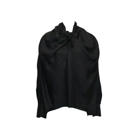 TOVRA SILK BLOUSE, BLACK - CHRISTIAN WIJNANTS