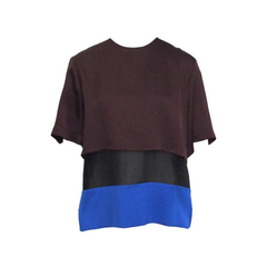 TUNO SILK TOP, PLUM - CHRISTIAN WIJNANTS