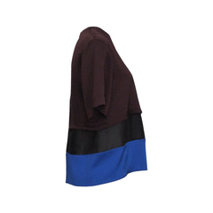 TUNO SILK TOP, PLUM - CHRISTIAN WIJNANTS