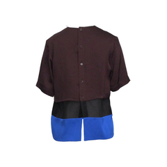 TUNO SILK TOP, PLUM - CHRISTIAN WIJNANTS