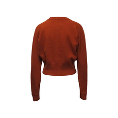 BLOUSON CARDIGAN, DARK ORANGE - EXTREME CASHMERE