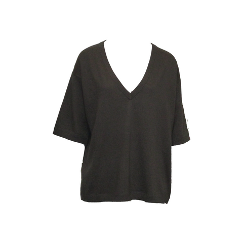 INDI T-SHIRT, MUD - EXTREME CASHMERE