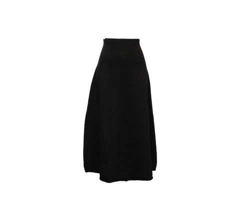 EASE SKIRT, DARK BROWN - EXTREME CASHMERE