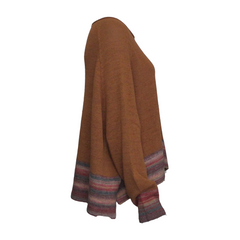 OVERSIZED KNITTED PULLOVER, BRONZE - RUNDHOLZ