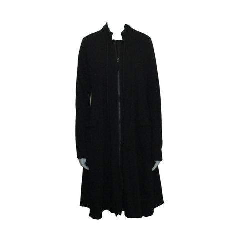 TULIP JERSEY COAT, BLACK - RUNDHOLZ BLACK LABEL