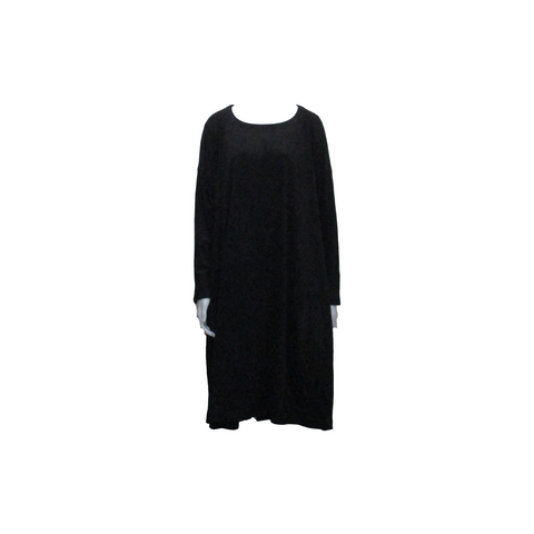 FAUX SUEDE DRESS, BLACK - RUNDHOLZ BLACK LABEL