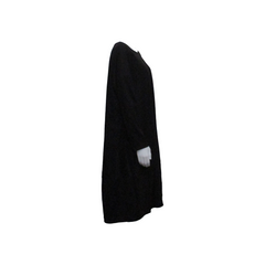 FAUX SUEDE DRESS, BLACK - RUNDHOLZ BLACK LABEL