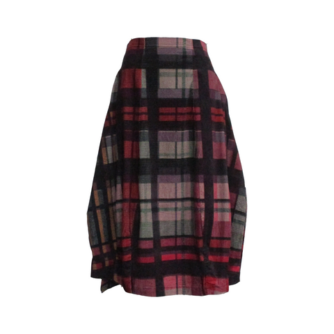 BABYCORD SKIRT, CHECK MULTICOLOR - RUNDHOLZ BLACK LABEL