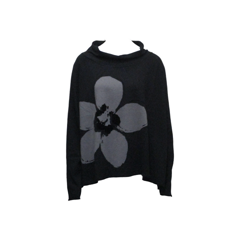SWEATER, BLACK JACQUARD - RUNDHOLZ BLACK LABEL