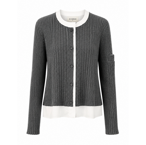 CARDIGAN, GRAPHITE/WHITE - ULI SCHNEIDER