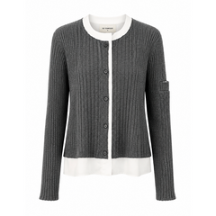 CARDIGAN, GRAPHITE/WHITE - ULI SCHNEIDER