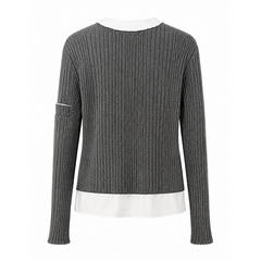CARDIGAN, GRAPHITE/WHITE - ULI SCHNEIDER